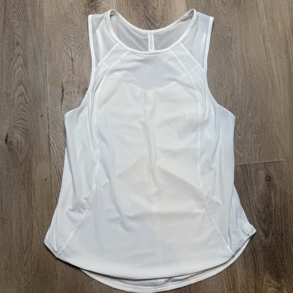 Lululemon Sculpt Lightweight Tank Top in White Size 6 Stains*